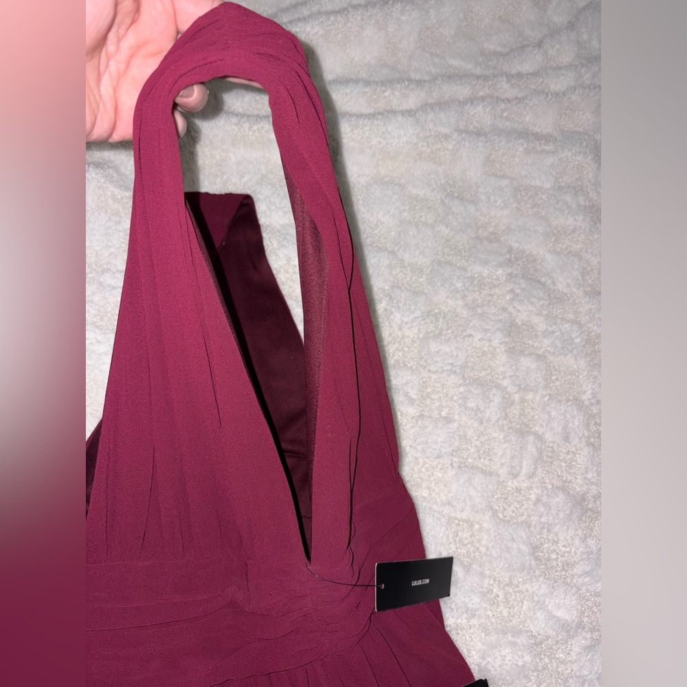 Lulus Heavenly Hues Burgundy Maxi Dress • Large - Picture 16 of 16